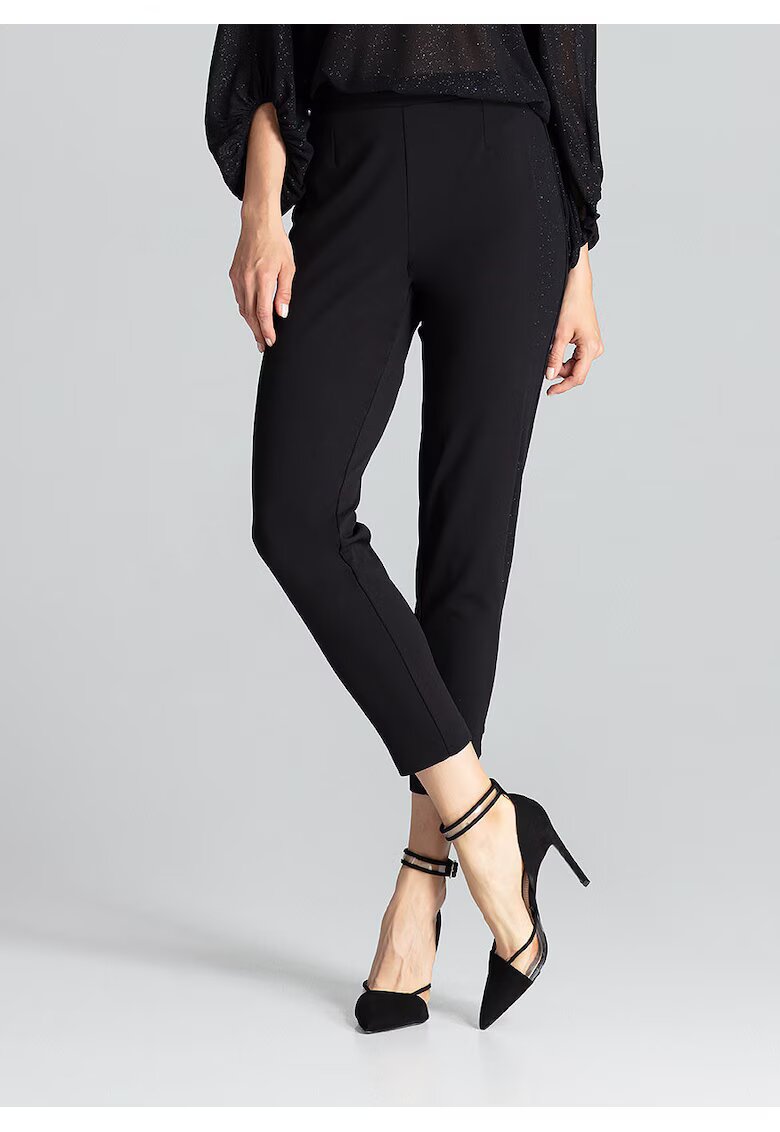 Figl Pantaloni dama M689 - negru - eleganti - poliester - elastan