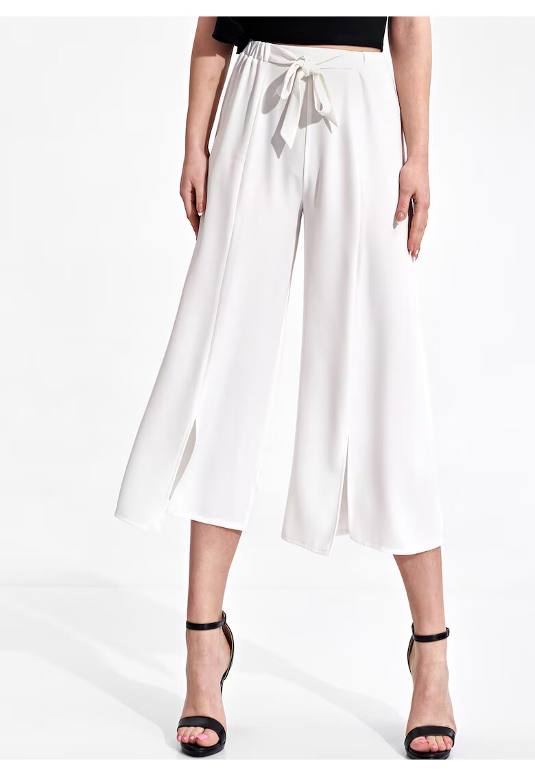Figl Pantaloni dama M860 - alb - poliester - design minimalist