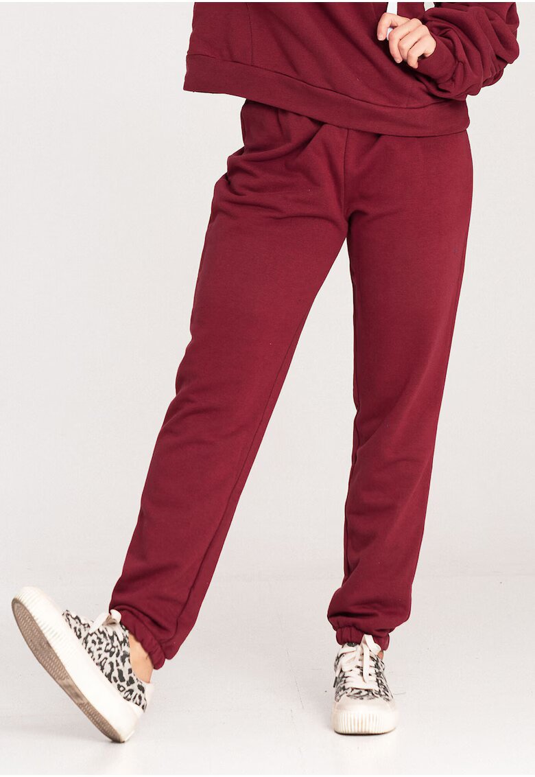 Figl Pantaloni dama model M1056 - rosu - bumbac