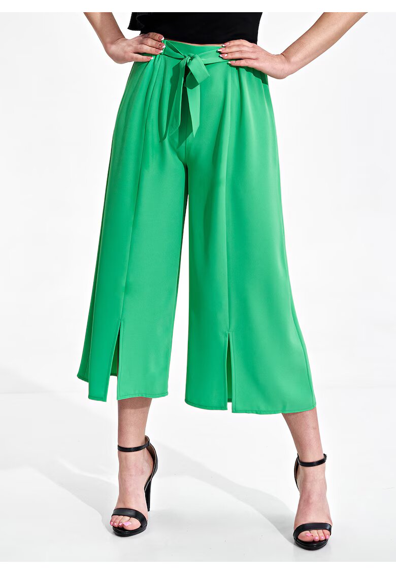 Figl Pantaloni dama - model M860 - verde - poliester - eleganti