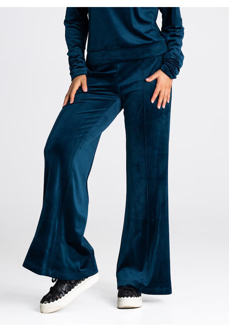 Figl Pantaloni dama model M966 - largi - albastru - poliester/elastan