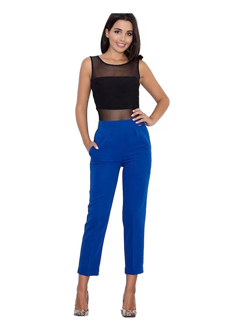 Figl Pantaloni dama - Poliester/Viscoza - Albastru