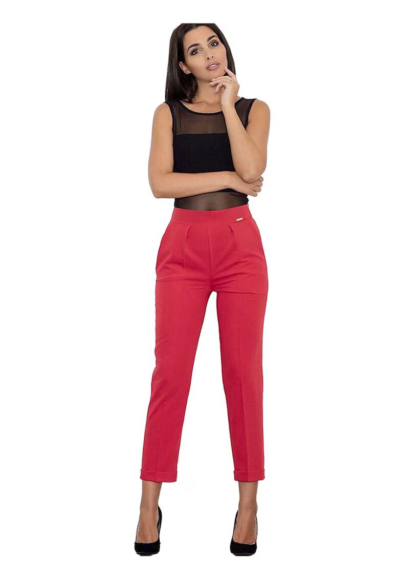 Figl Pantaloni dama - Rosu - Poliester/Viscoza -