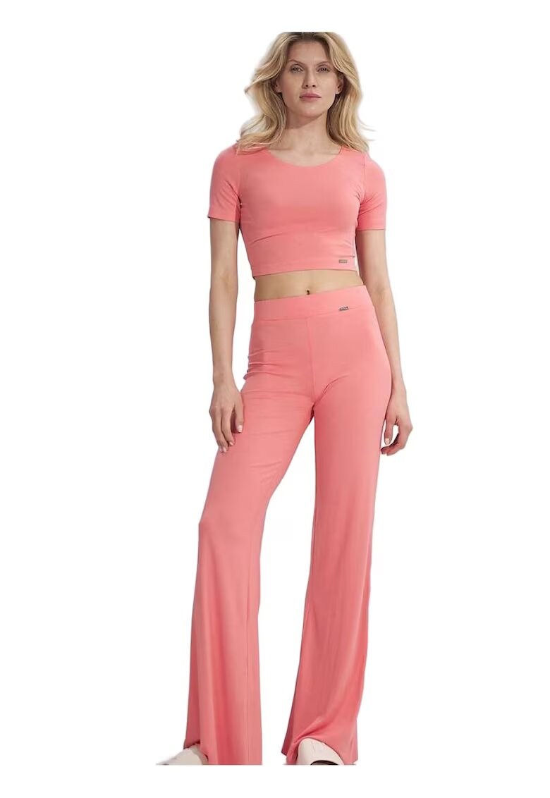 Figl Pantaloni dama - Roz - Viscoza/Elastan -
