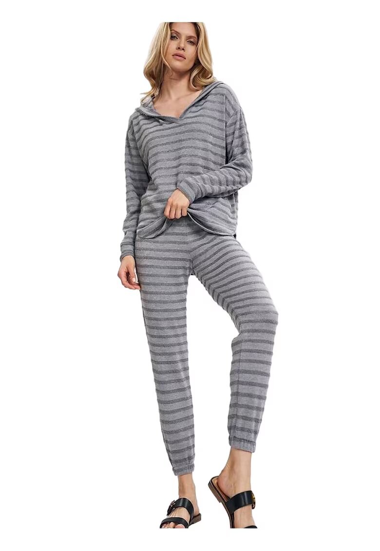 Figl Pantaloni dama - trening - gri - poliester/viscoza -