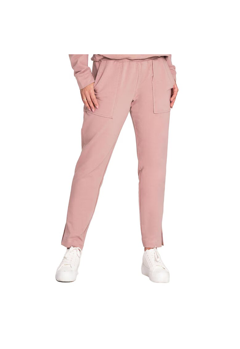 Figl Pantaloni sport dama M1035 - Bumbac - Roz inchis