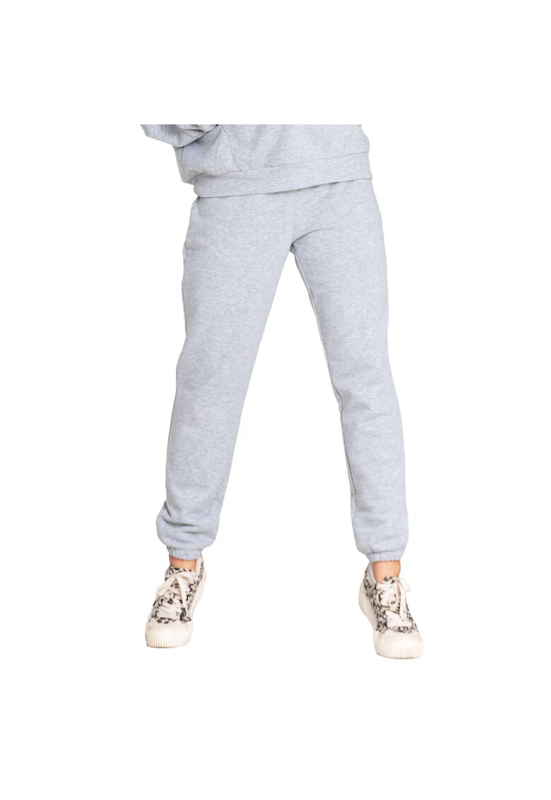 Figl Pantaloni sport dama M1056 - Bumbac - Gri -