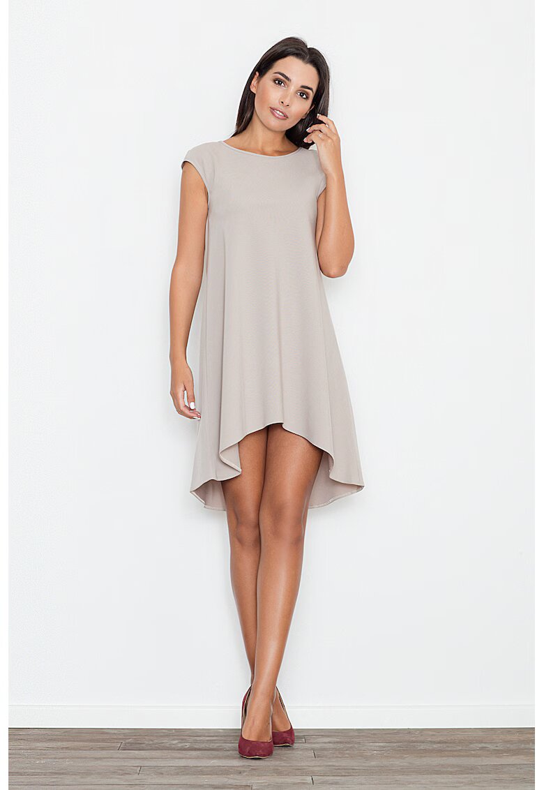 Figl Rochie asimetrica - eleganta - gri - poliester -
