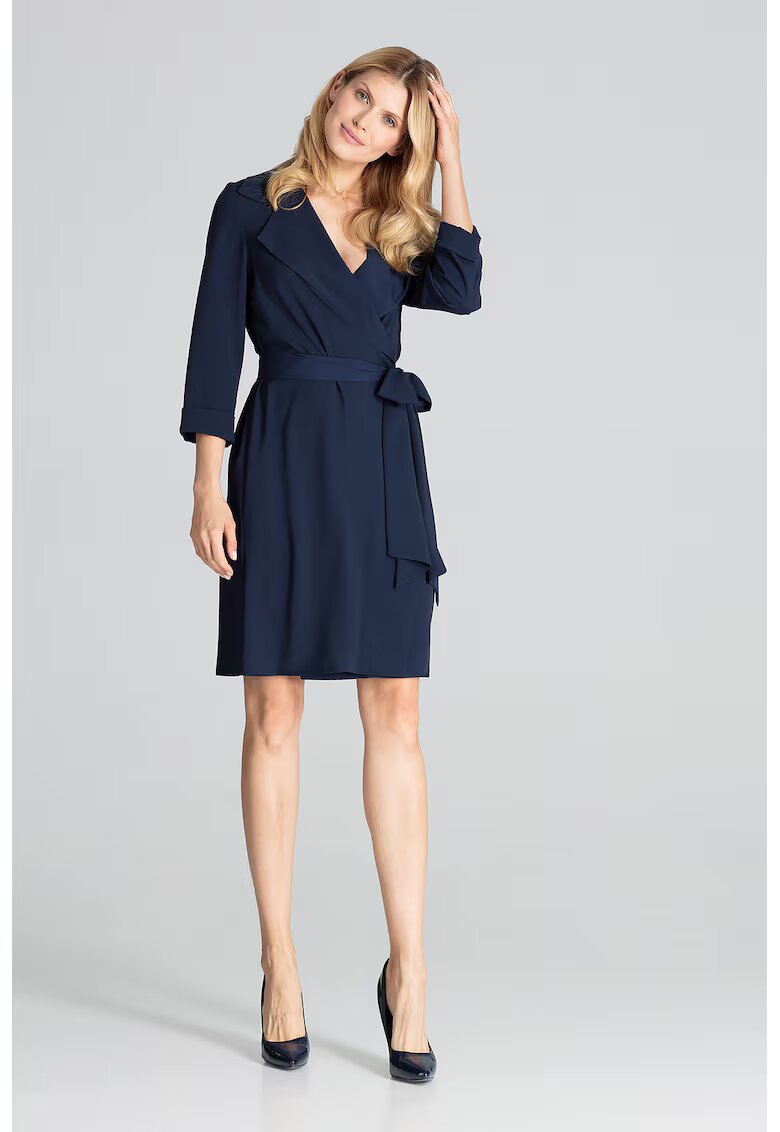 Figl Rochie bleumarin - poliester M680
