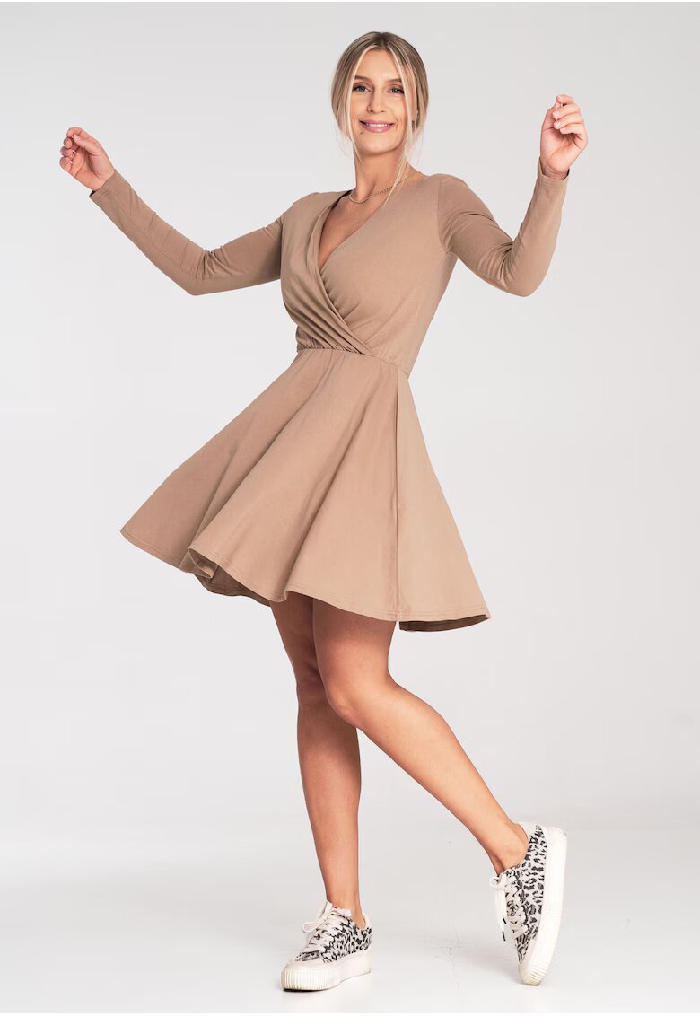 Figl Rochie bumbac - evazata - bej