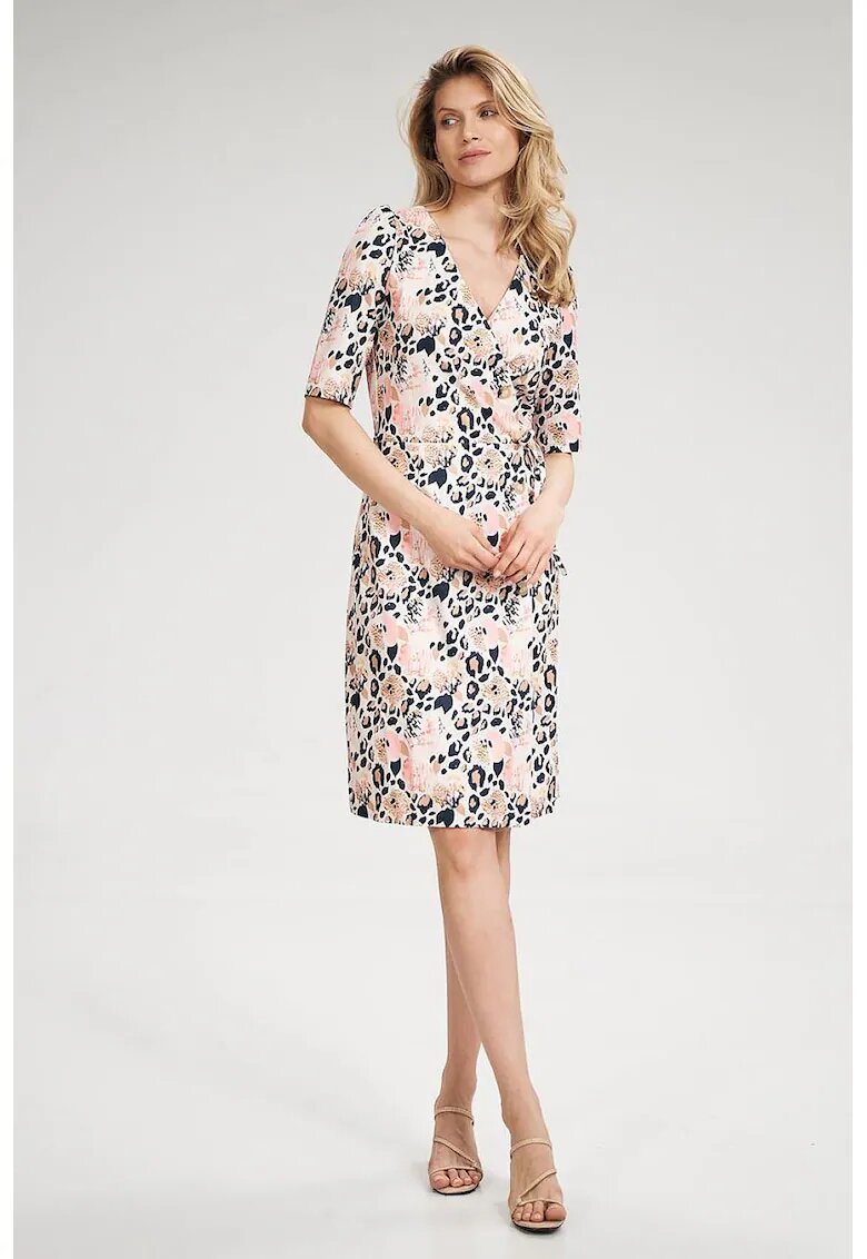 Figl Rochie casual cu imprimeu leopard - Poliester - Multicolor -