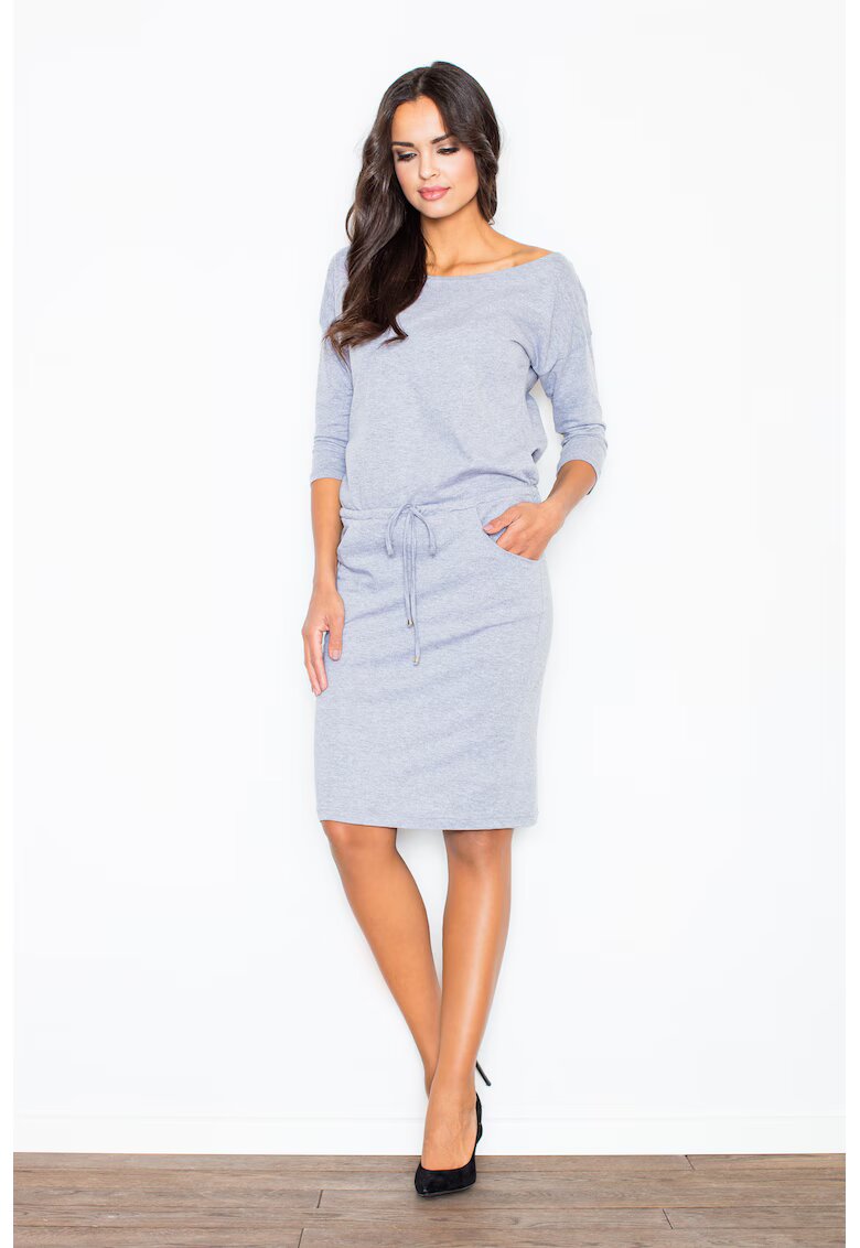 Figl Rochie casual - larga - gri - bumbac