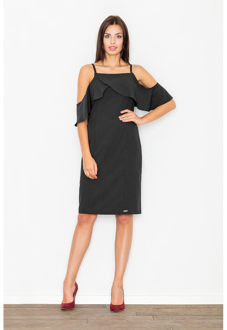 Figl Rochie cocktail neagra - poliester