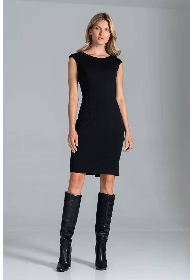 Figl Rochie creion M834 - neagra - fara maneci - viscoza