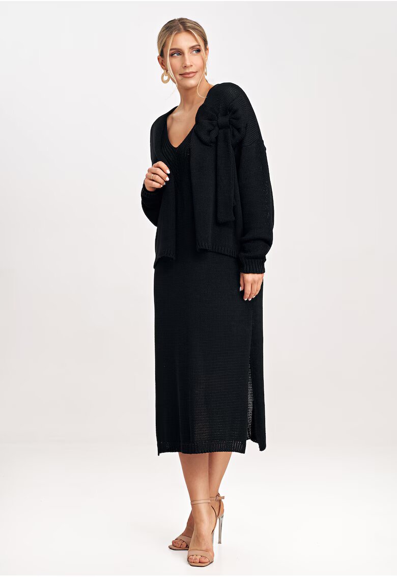 Figl Rochie dama M997 - acril - bumbac - negru -