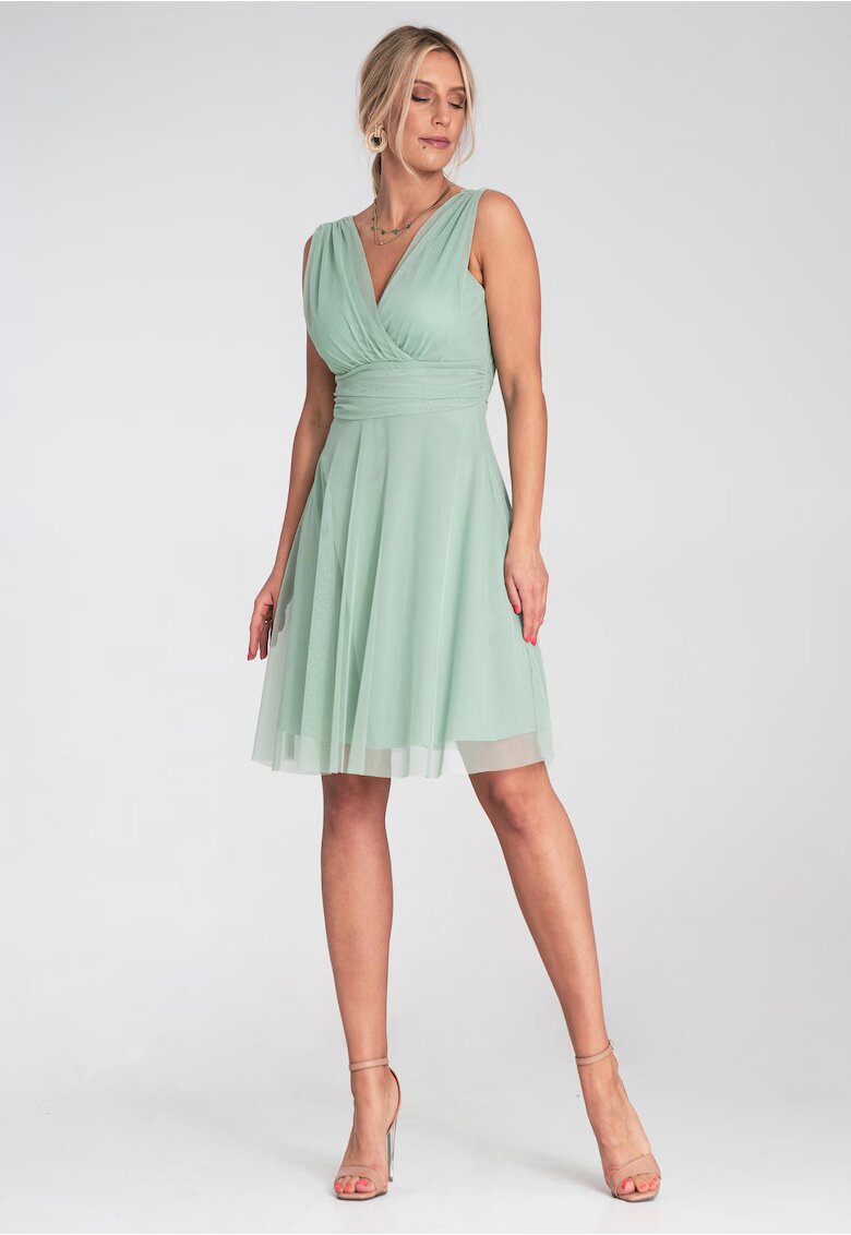 Figl Rochie de cocktail eleganta - din plasa - menta -