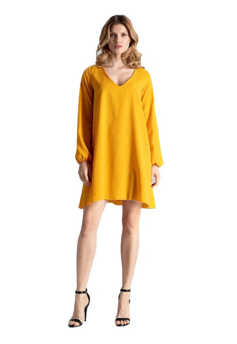 Figl Rochie de seara dama Dinarent M566 galbena - Galben