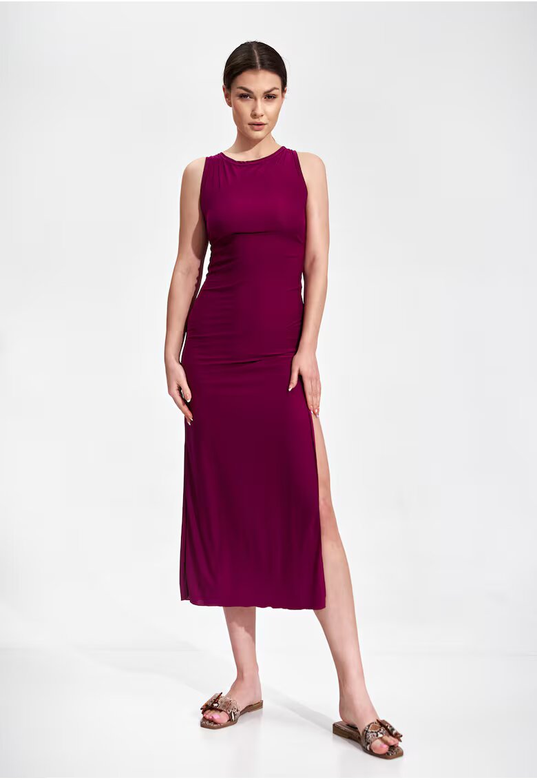 Figl Rochie de seara M864 - rosu - fara maneci - poliester 95% - elastan 5%