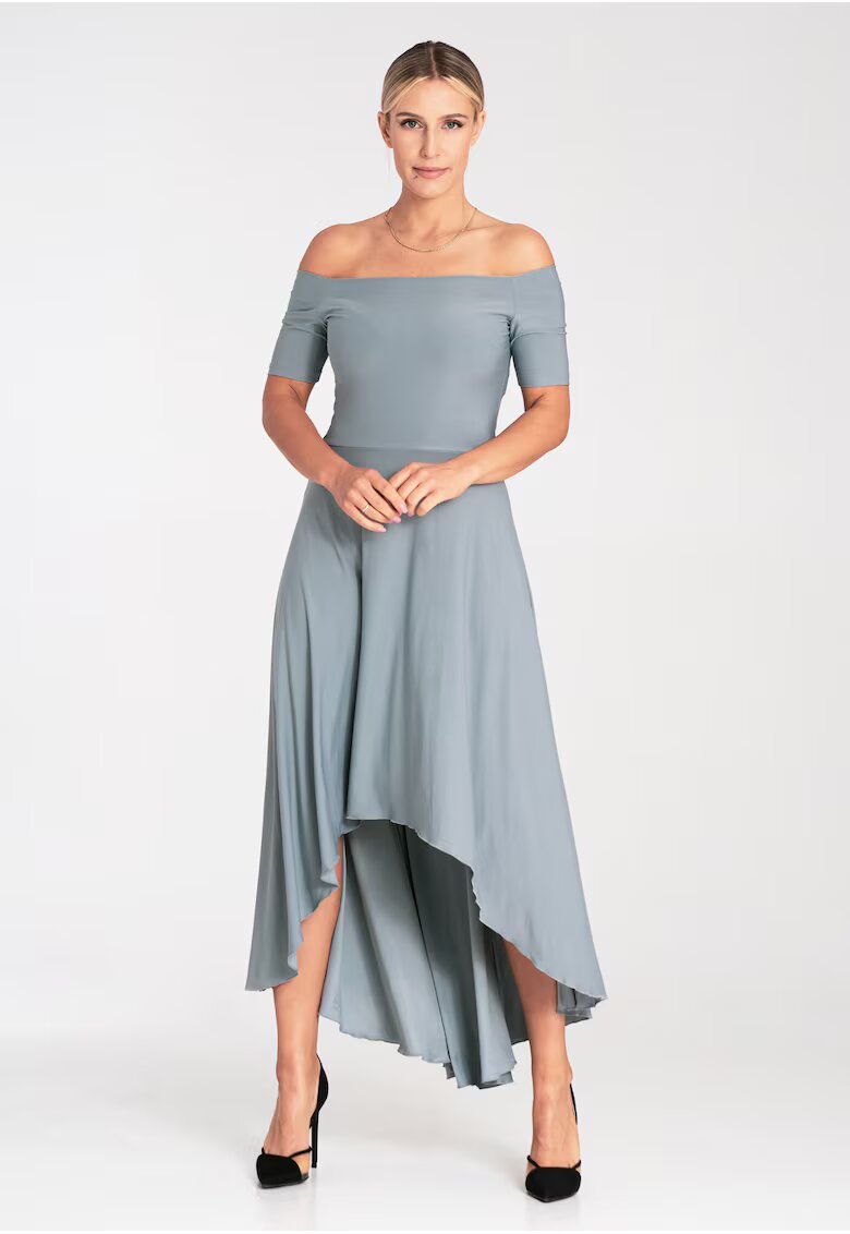 Figl Rochie de seara maxi gri - poliester