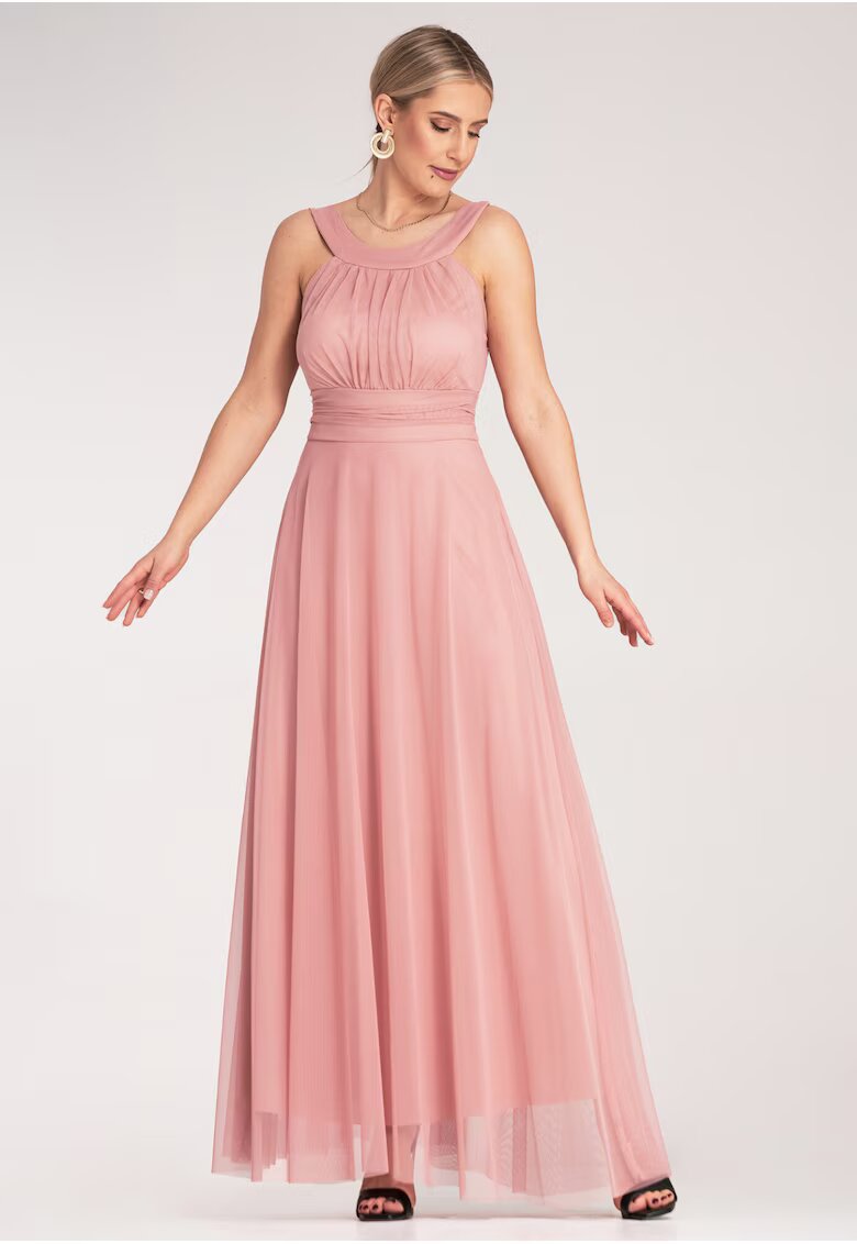 Figl Rochie de seara - maxi - roz - poliester -