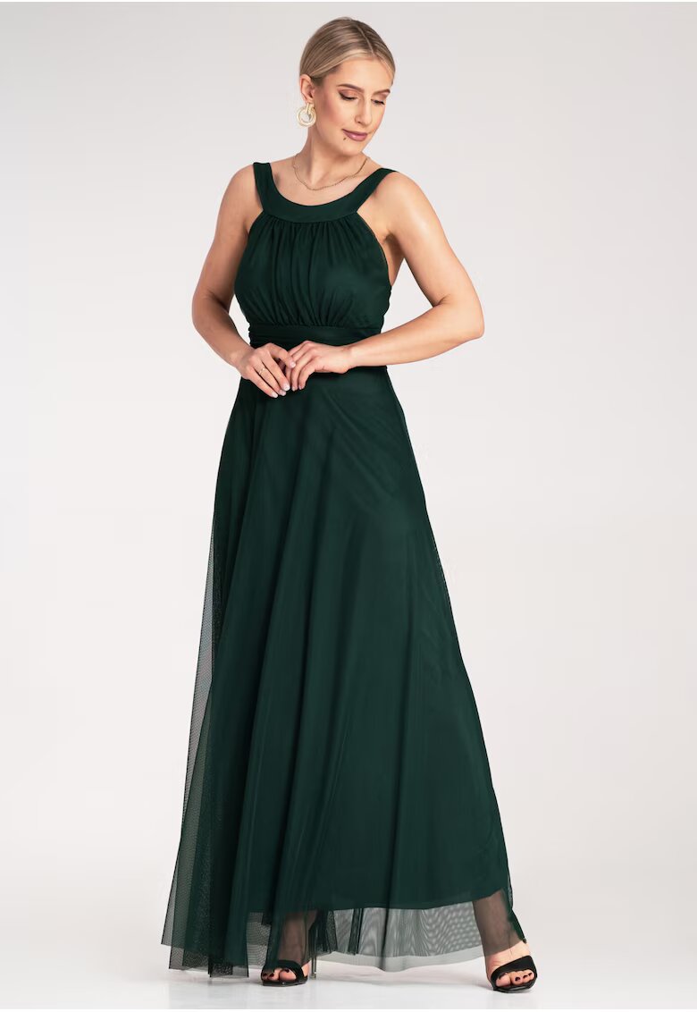 Figl Rochie de seara maxi - verde - poliester -
