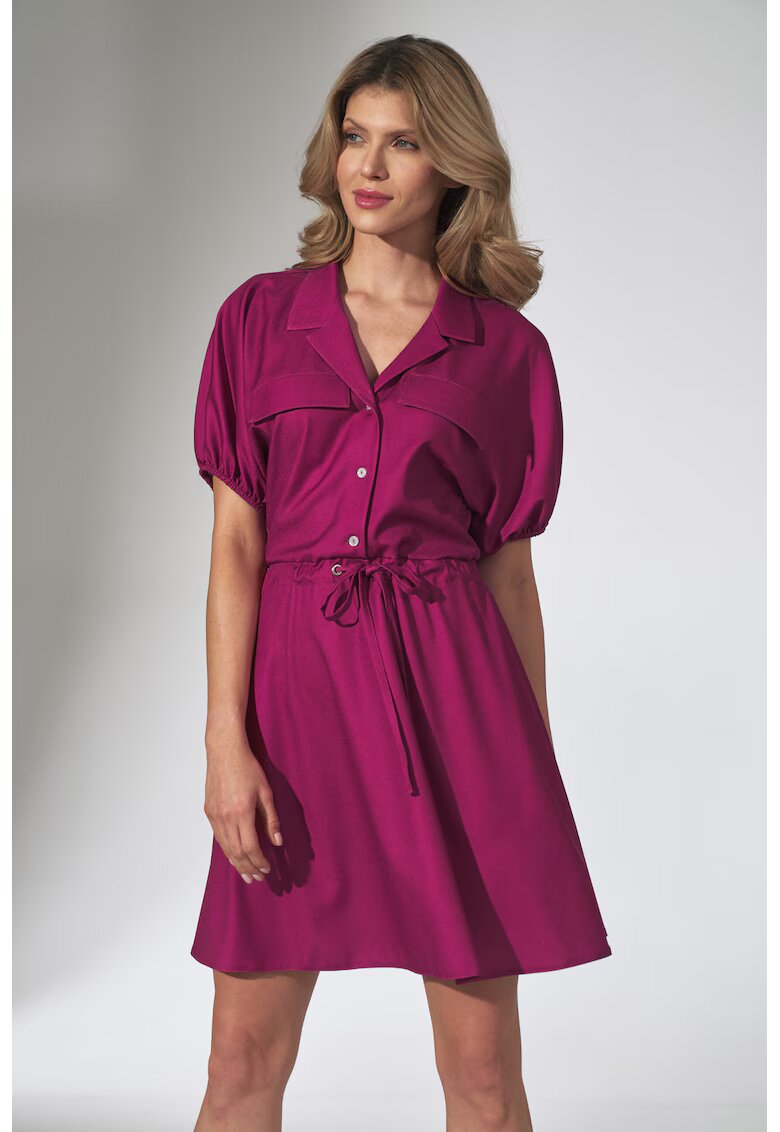Figl Rochie de vara M739 - fucsia - maneca scurta - viscoza
