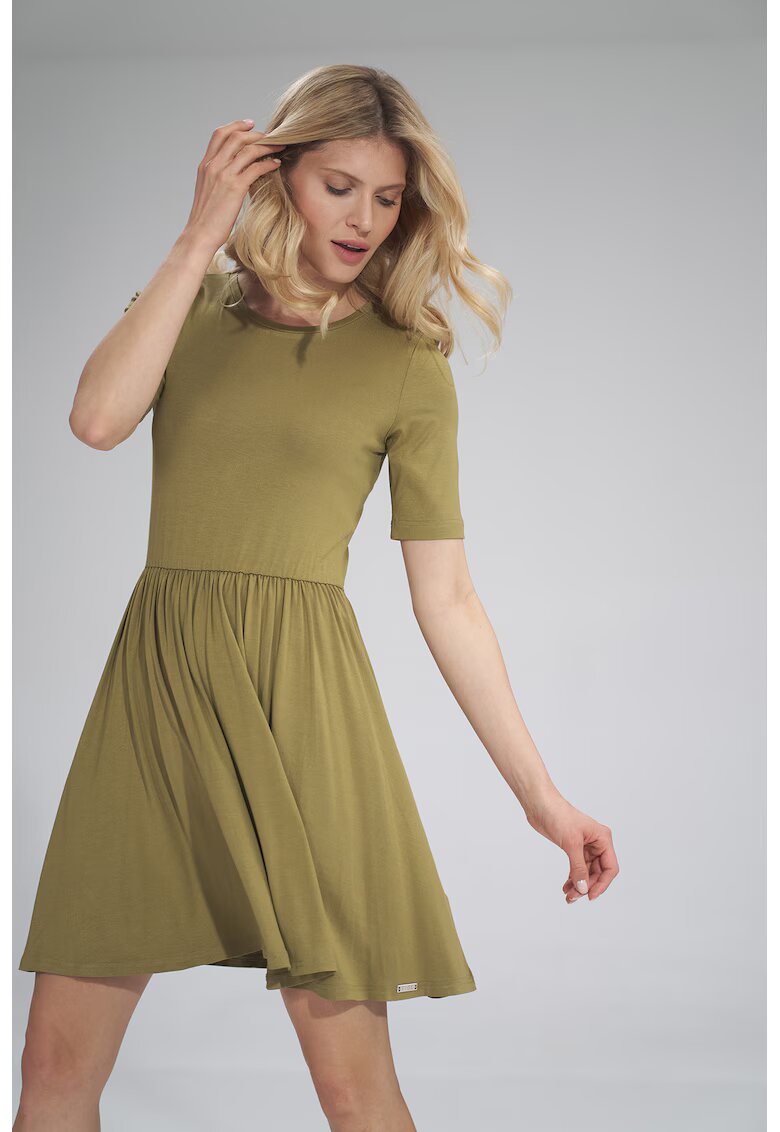 Figl Rochie de vara - M751 - maneca scurta - verde