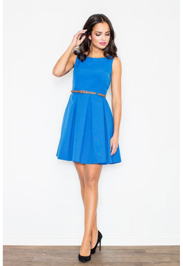 Figl Rochie de zi model 10110 - Albastru