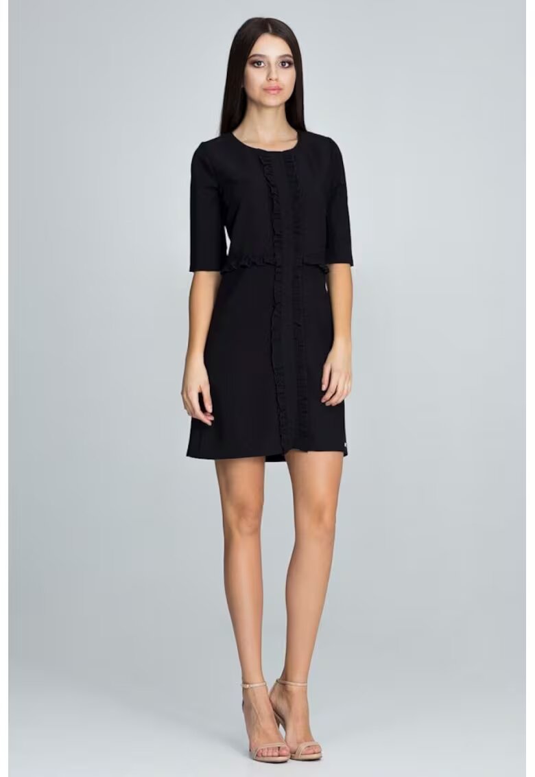 Figl Rochie de zi model 116230 Negru -
