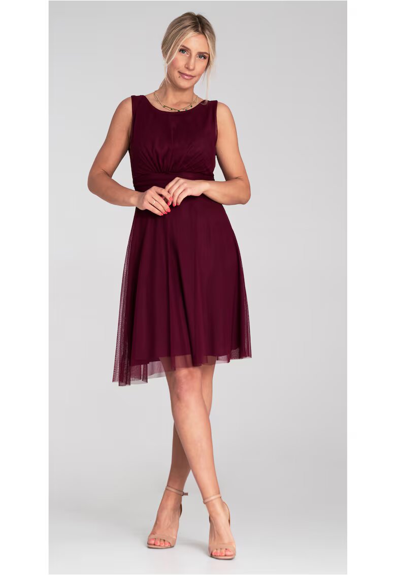Figl Rochie eleganta - decolteu la spate - plasa - visinie -