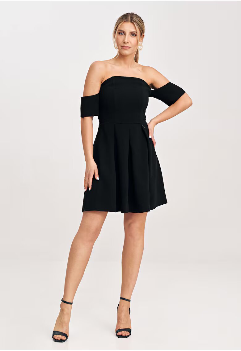 Figl Rochie eleganta M1026 - neagra - sintetic