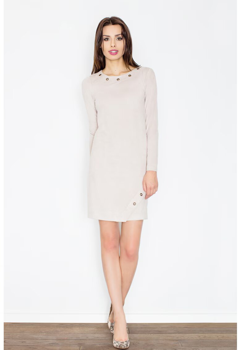Figl Rochie eleganta - maneca lunga - Bej