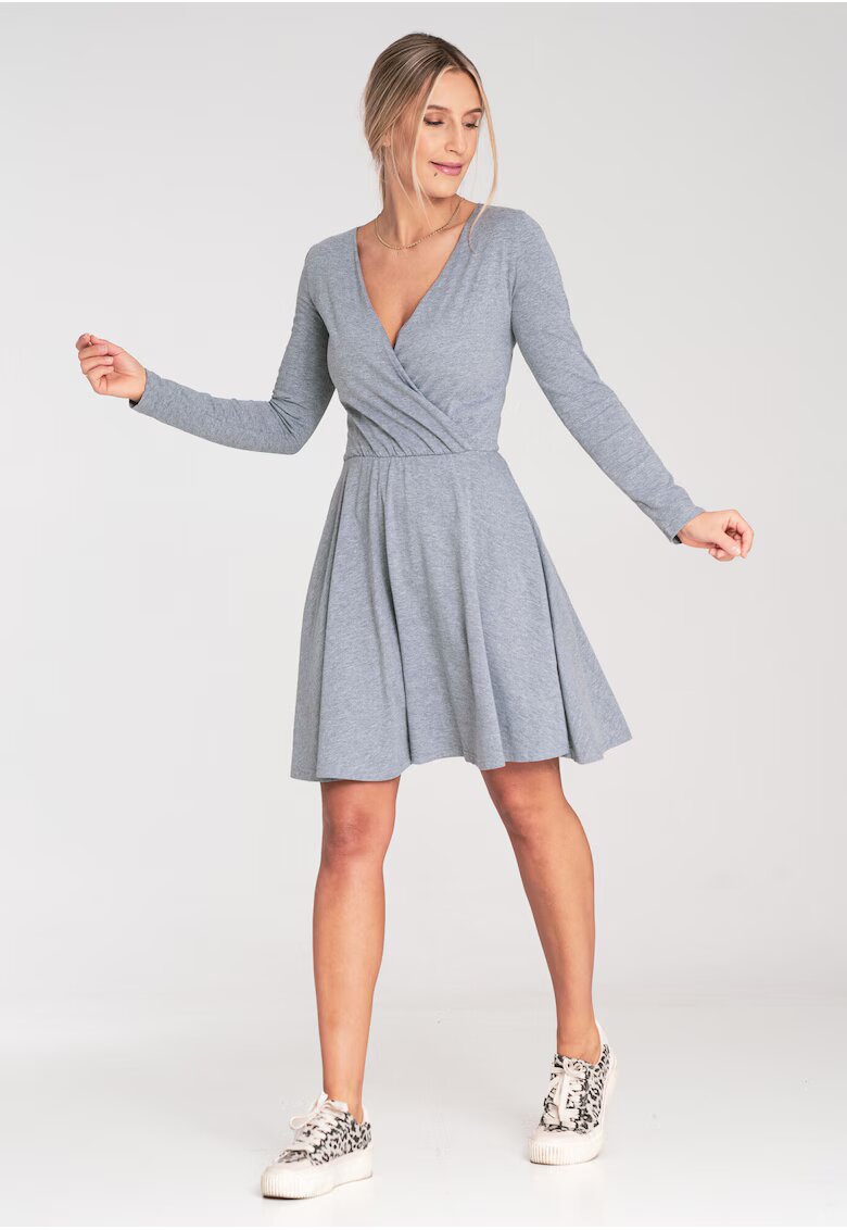 Figl Rochie evazata M1050 - gri - bumbac