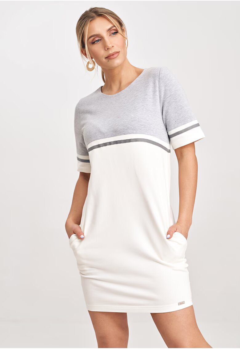 Figl Rochie hanorac - bumbac - gri