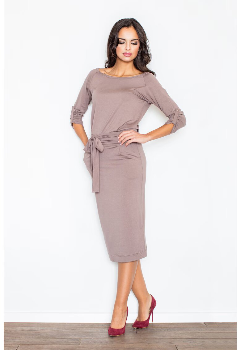 Figl Rochie lejera - maro - viscoza