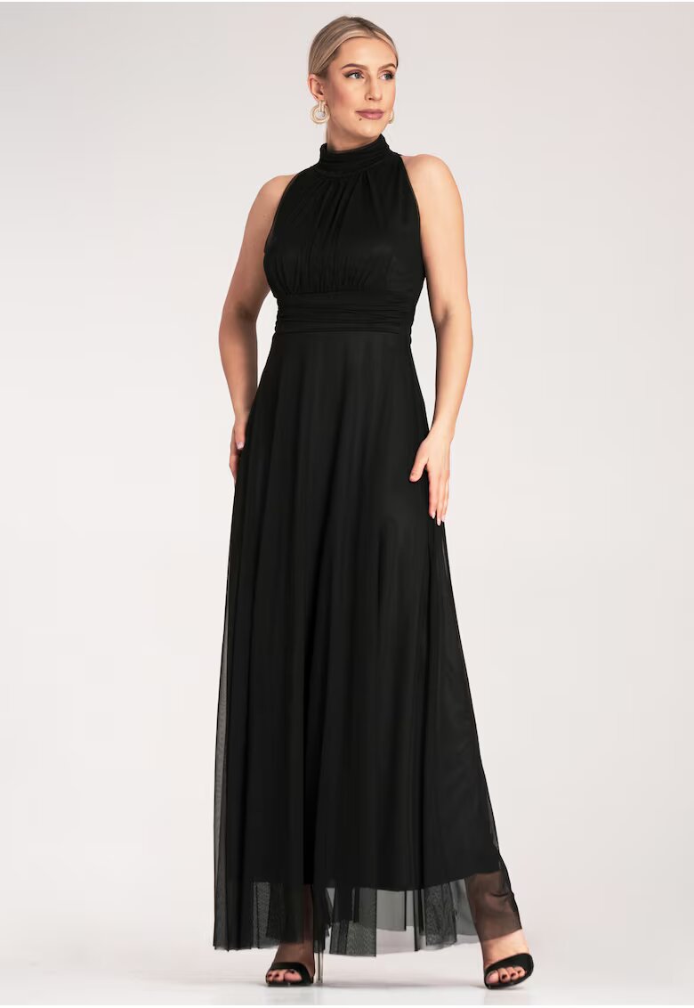 Figl Rochie lunga de seara - neagra - poliester -