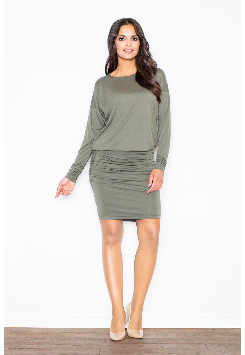 Figl Rochie maneci lungi - verde - viscoza