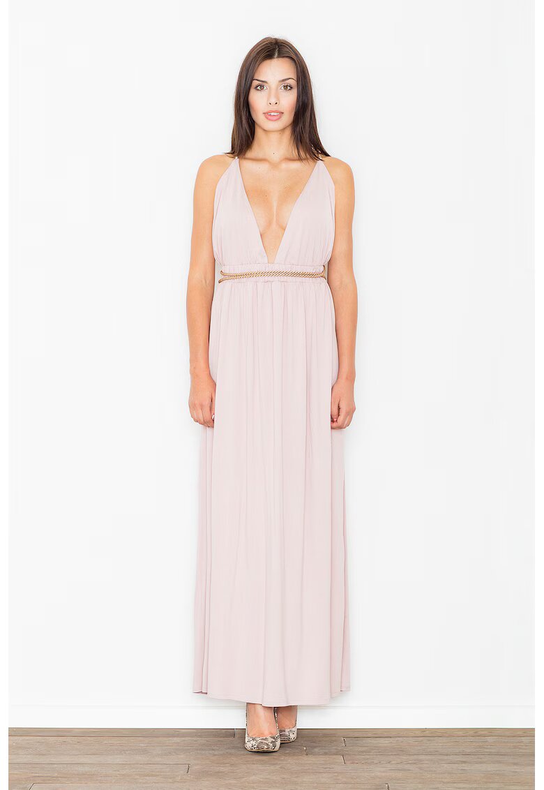 Figl Rochie maxi eleganta - decolteu adanc - viscoza