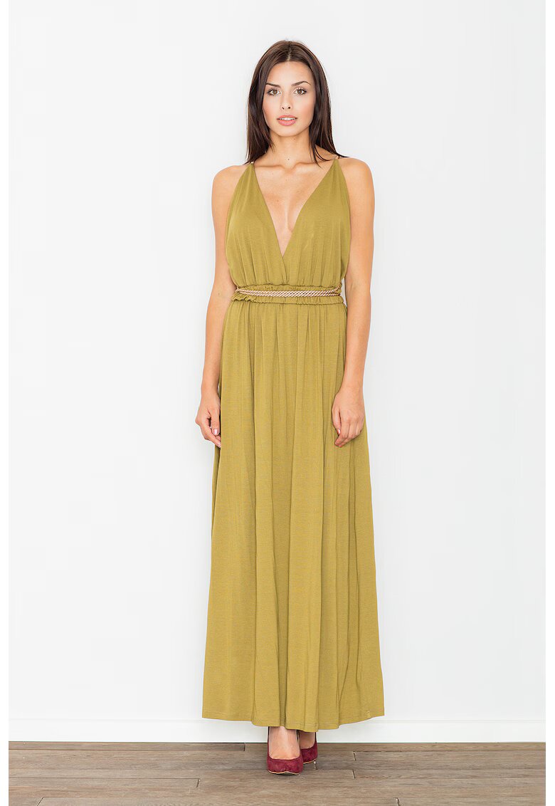 Figl Rochie maxi M483 - verde - viscoza