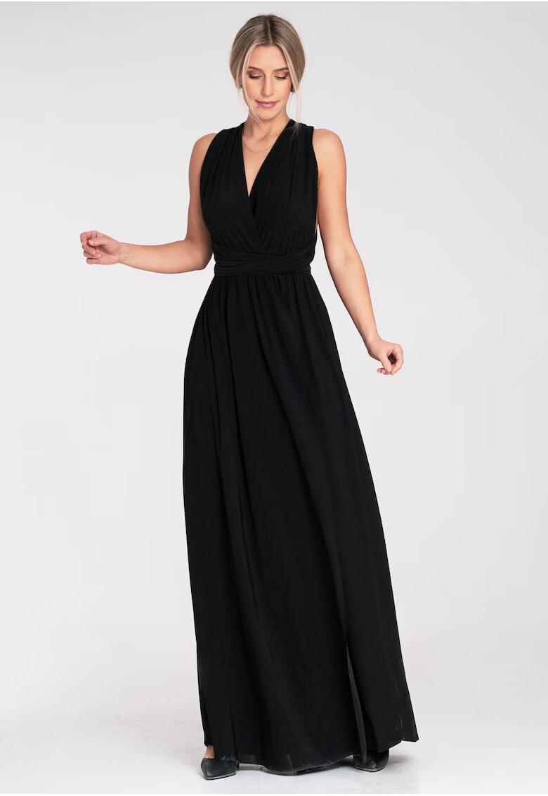 Figl Rochie maxi - poliester - neagra -