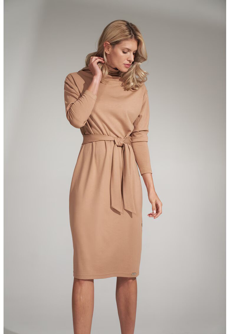 Figl Rochie midi bej - viscoza
