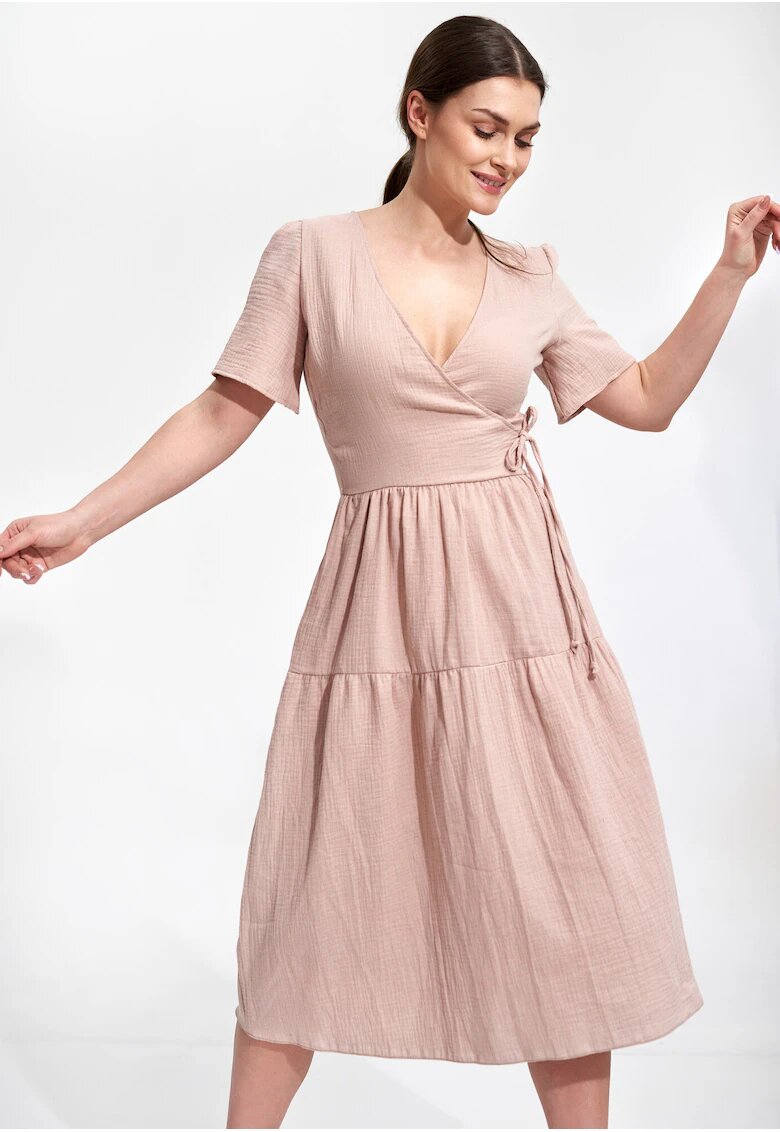 Figl Rochie midi - bumbac - bej