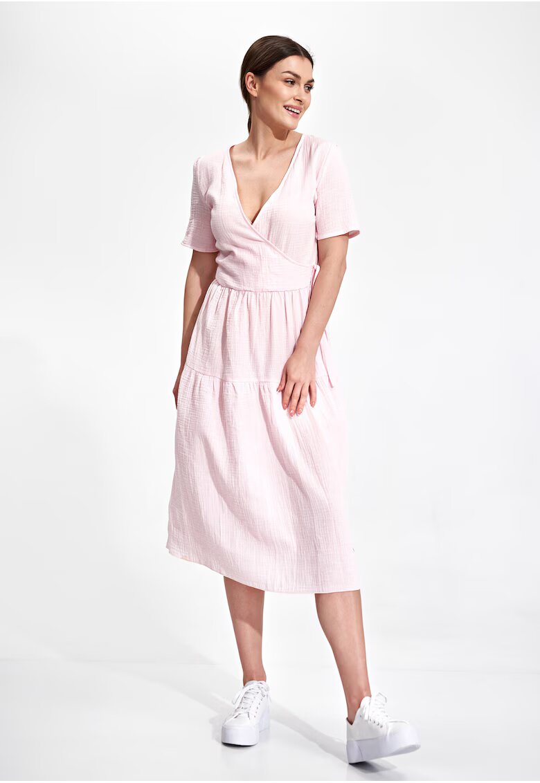 Figl Rochie midi din bumbac de la - Roz
