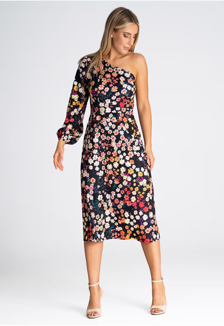 Figl Rochie midi imprimeu floral - multicolor - poliester