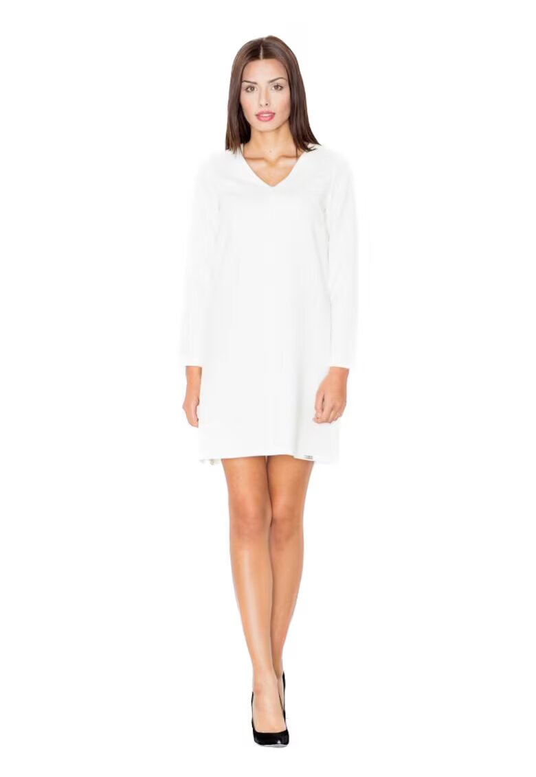 Figl Rochie mini dama Bradwen M471 ecru - Alb