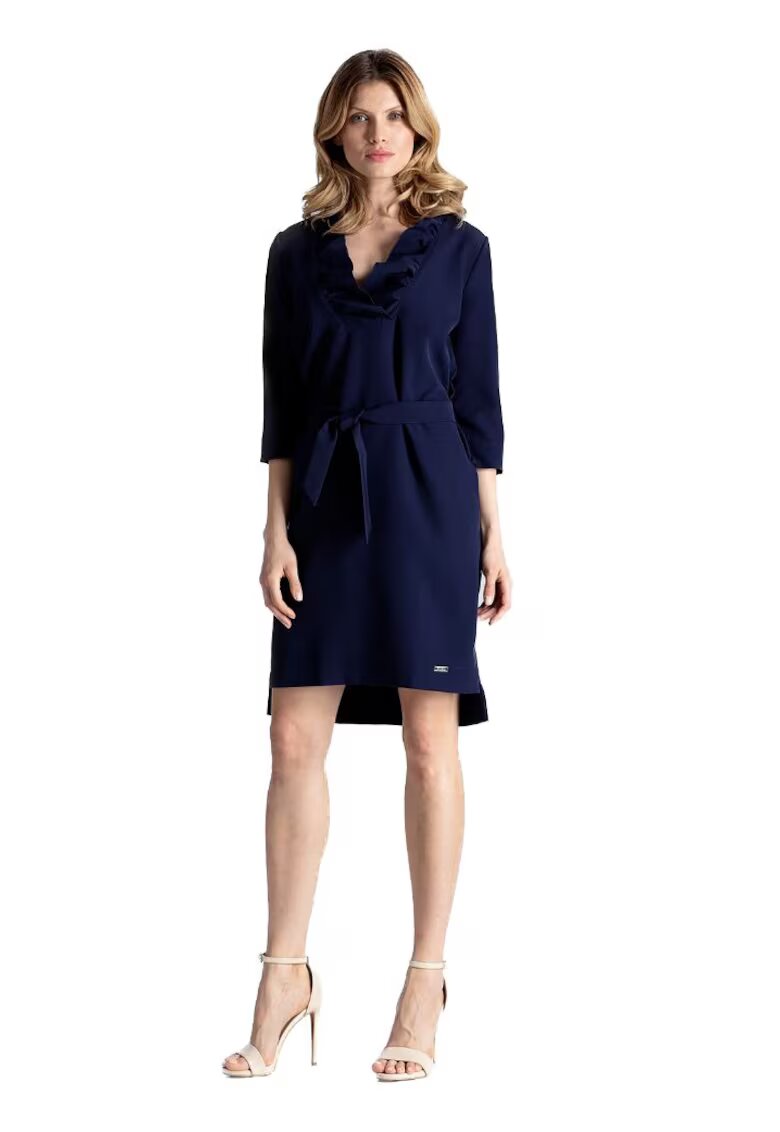 Figl Rochie mini dama Evavret M644 culoare granat - Albastru inchis