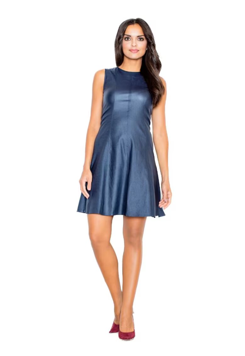 Figl Rochie mini dama Lineld M342 culoare granat - Albastru inchis