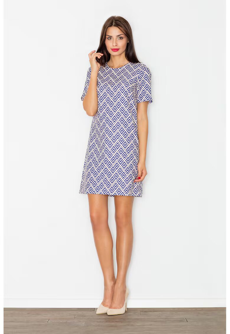 Figl Rochie model M519 - geometric - pentru zi cu zi - poliester