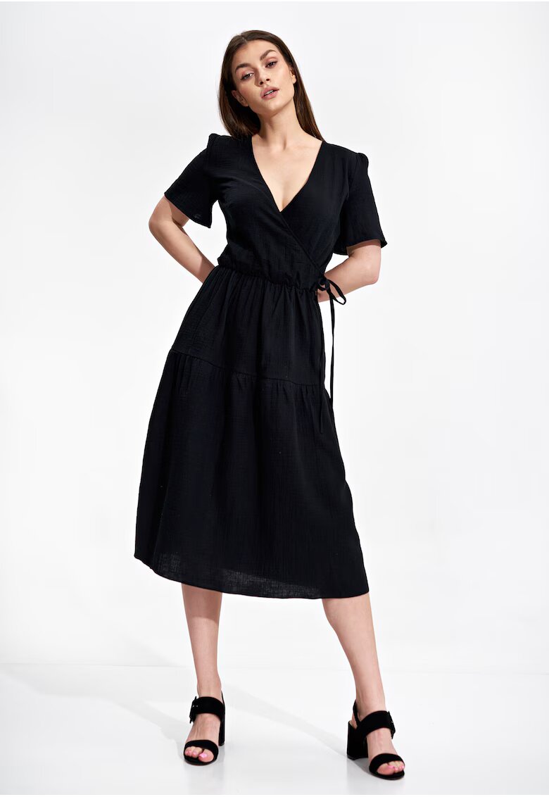 Figl Rochie model M872 - bumbac - negru