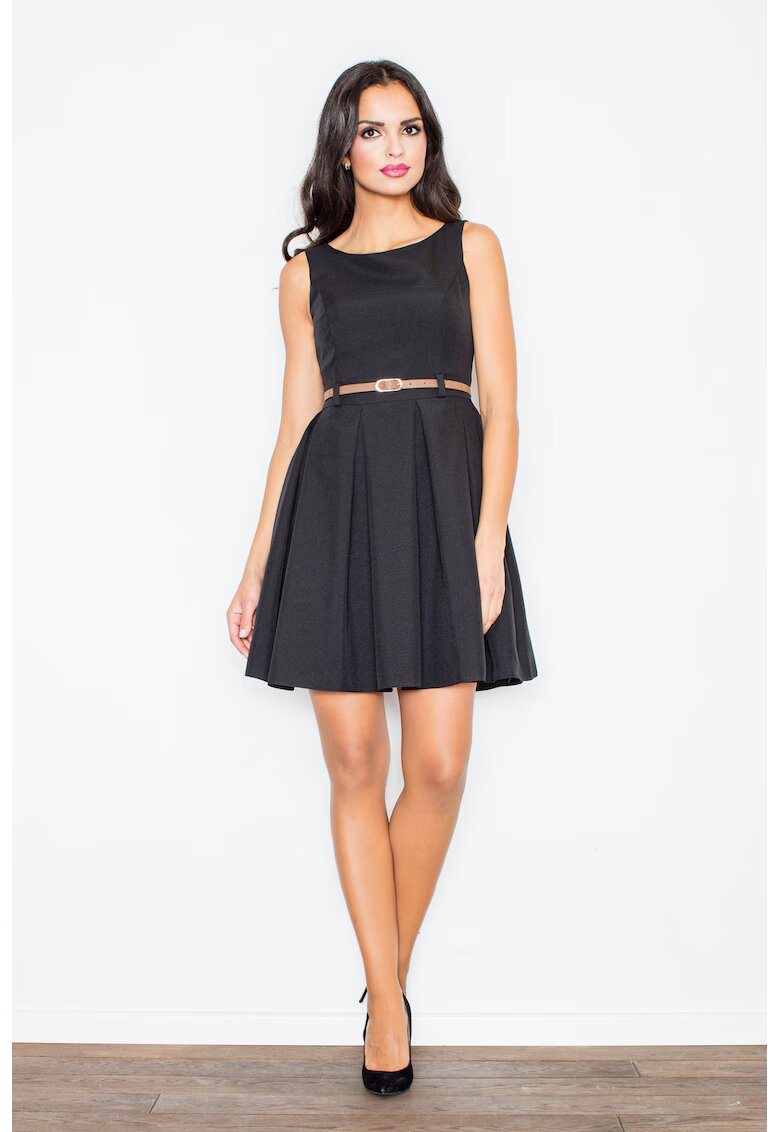 Figl Rochie mulata - neagra - fara maneci - poliester -